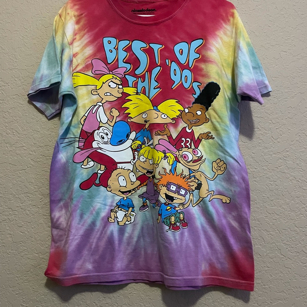 Vintage Tye Dye Nickelodeon 90s Cartoons